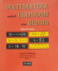 Image of Matematika untuk Ekonomi dan Bisnis